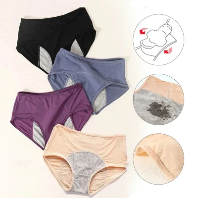 Fashion Underpants for Ladies Period Panties 4 Layers Leak Proof